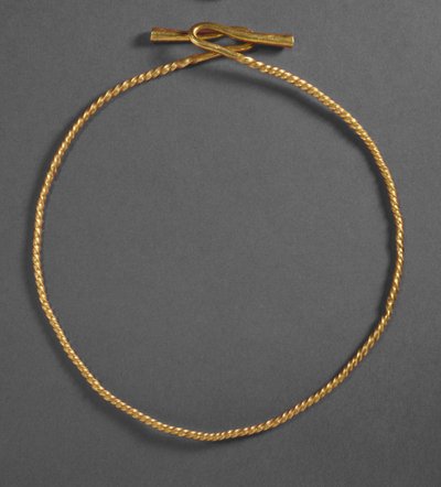 Necklace from Fresn-la-Mere, France, Bronze Age gold by Bronze Age
